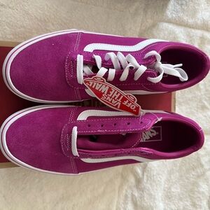 Women’s platform Vans Pink and White Sneakers